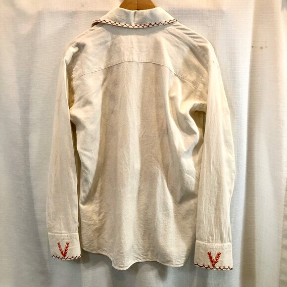 Vintage 1970s Boy's Embroidered Shirt Made in Mexico - Picture 6 of 11